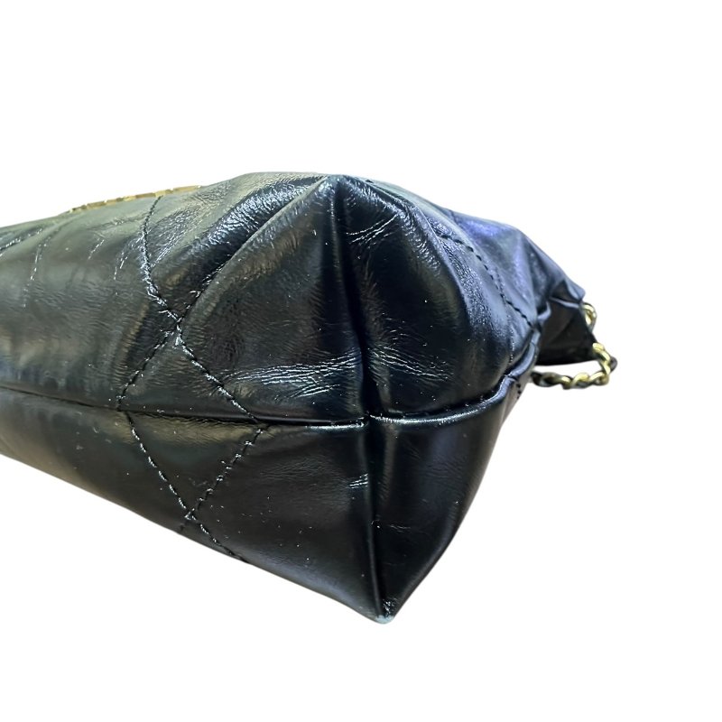 【美收精品】CHANEL黑色金釦22 MINI 4-655-7