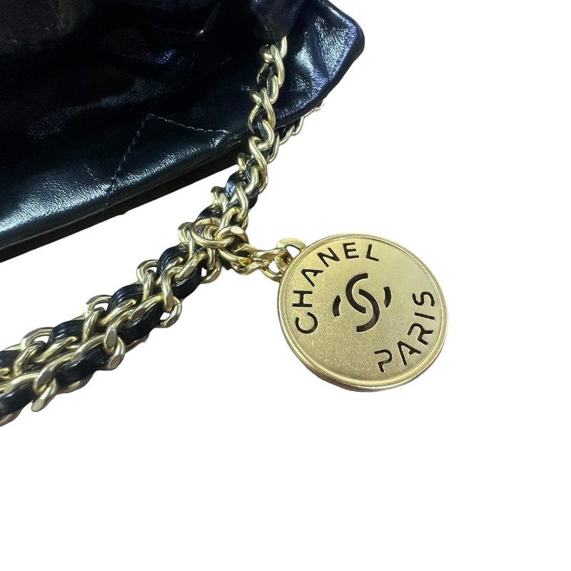 【美收精品】CHANEL黑色金釦22 MINI 4-655-13