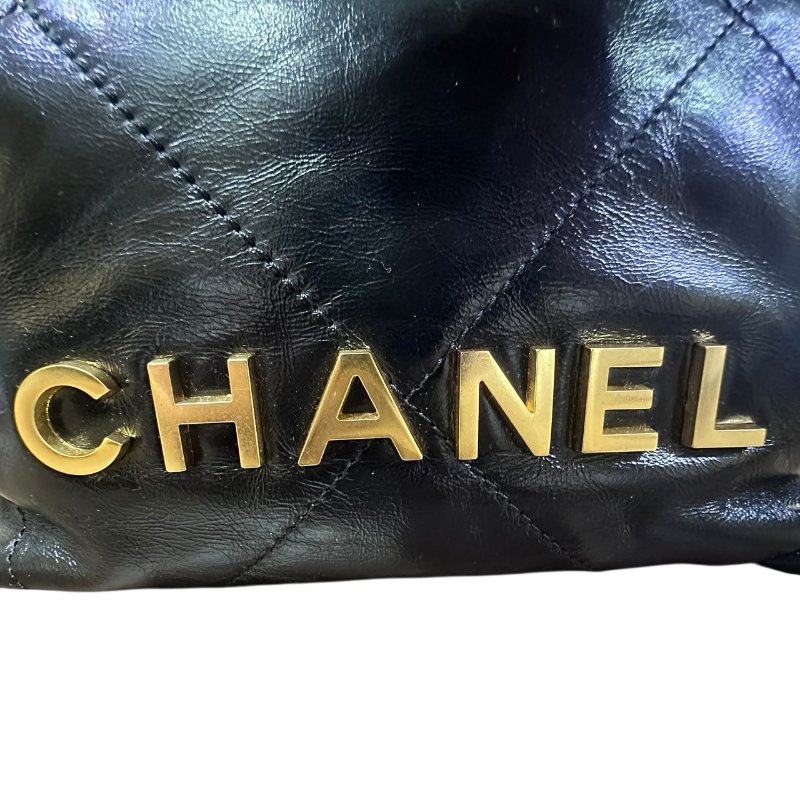 【美收精品】CHANEL黑色金釦22 MINI 4-655-14