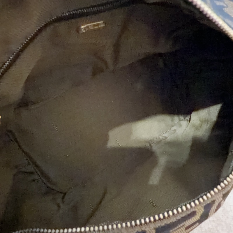 Fendi 老花Zucca大號飯盒包 便當包 金扣 vintage FF-18