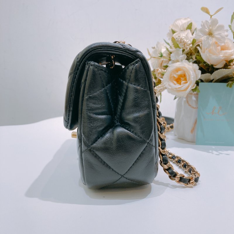 TW4630 Chanel 香奈兒 迷你 翻蓋包 羊皮 黑金AS3473 Mini Flap Bag Lambskin Black x GHW-2