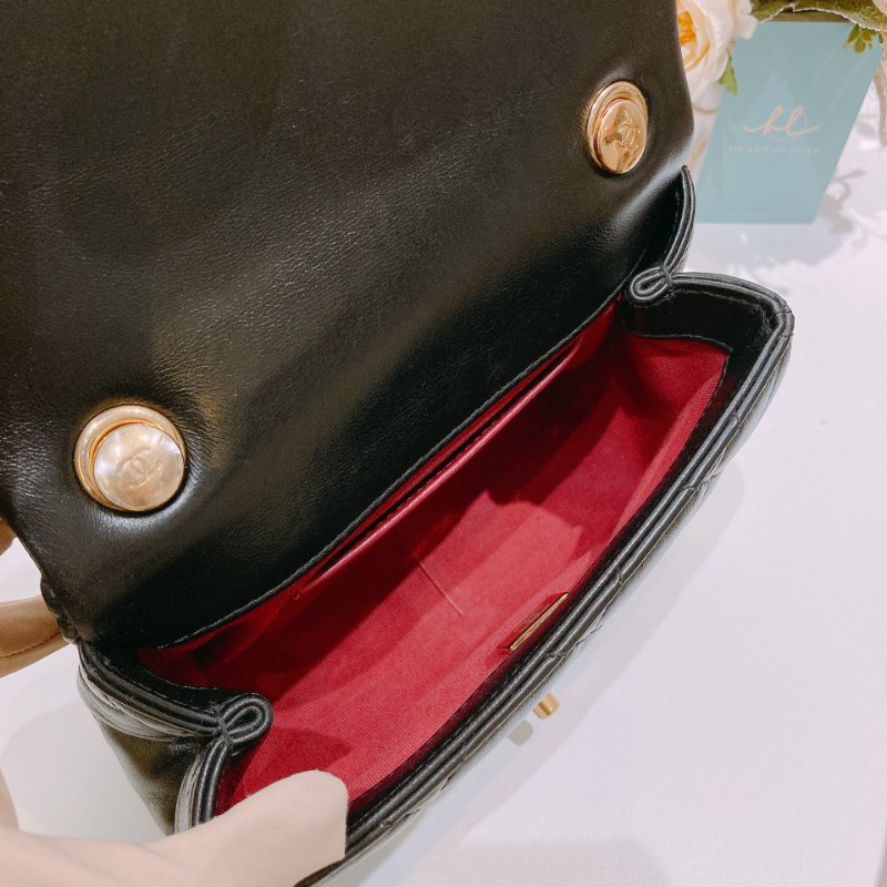 TW4630 Chanel 香奈兒 迷你 翻蓋包 羊皮 黑金AS3473 Mini Flap Bag Lambskin Black x GHW-12
