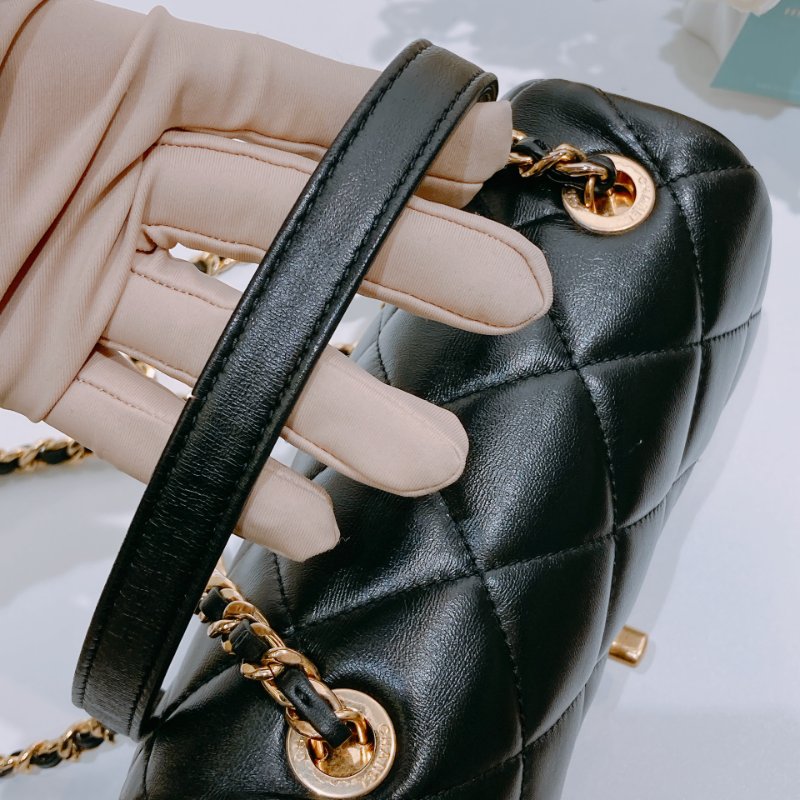 TW4630 Chanel 香奈兒 迷你 翻蓋包 羊皮 黑金AS3473 Mini Flap Bag Lambskin Black x GHW-18