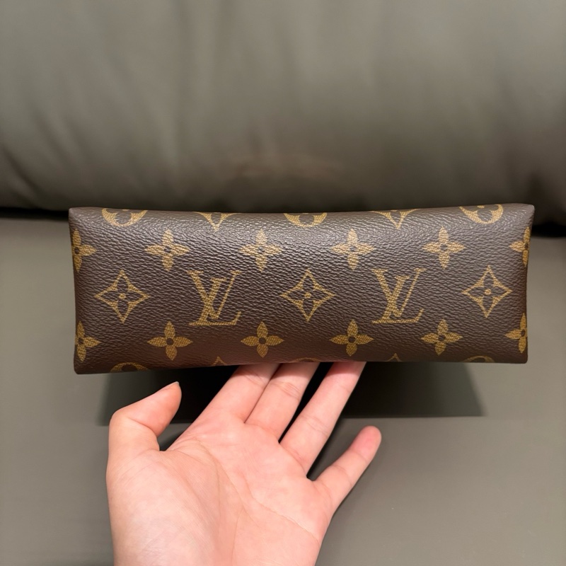 Lv/路易威登  老花拼黑鎖頭包手提斜挎包 芯片款-4