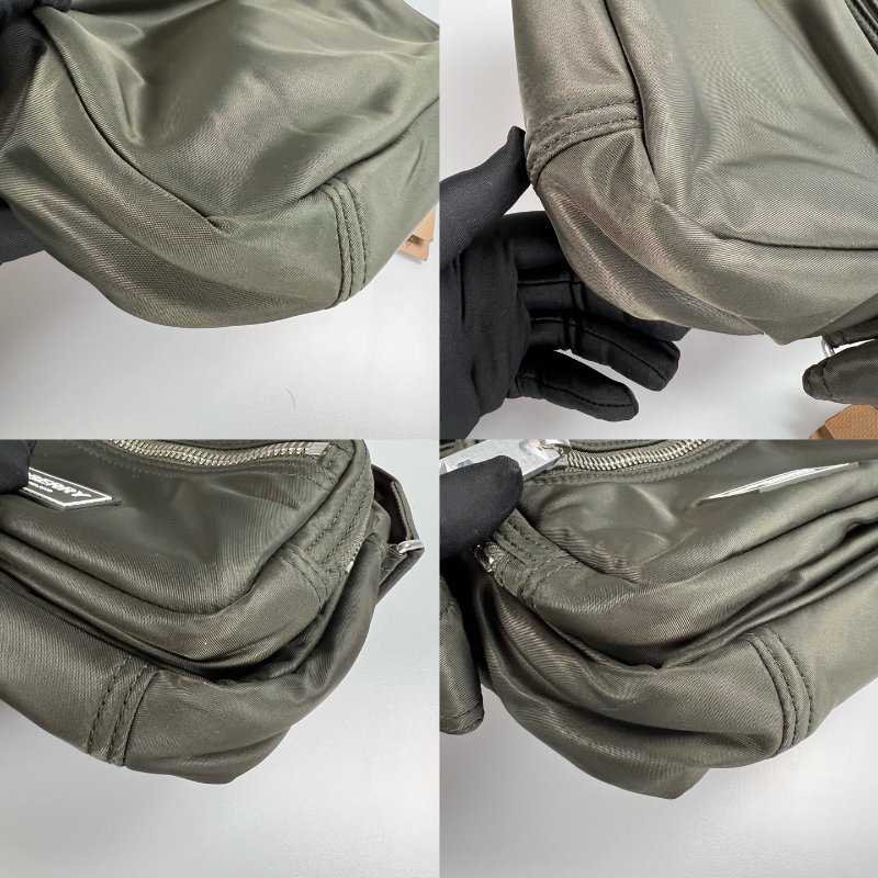 全新品 BURBERRY 綠雙層尼龍側背包-8