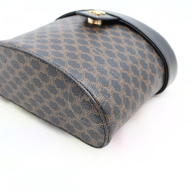 [Pre-owned] Celine Vintage Black Macadam Vanity Case-10