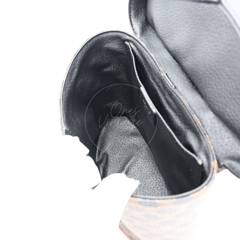 [Pre-owned] Celine Vintage Black Macadam Vanity Case-14