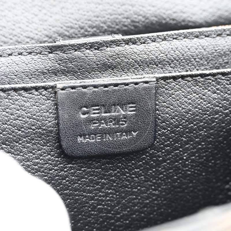 [Pre-owned] Celine Vintage Black Macadam Vanity Case-18