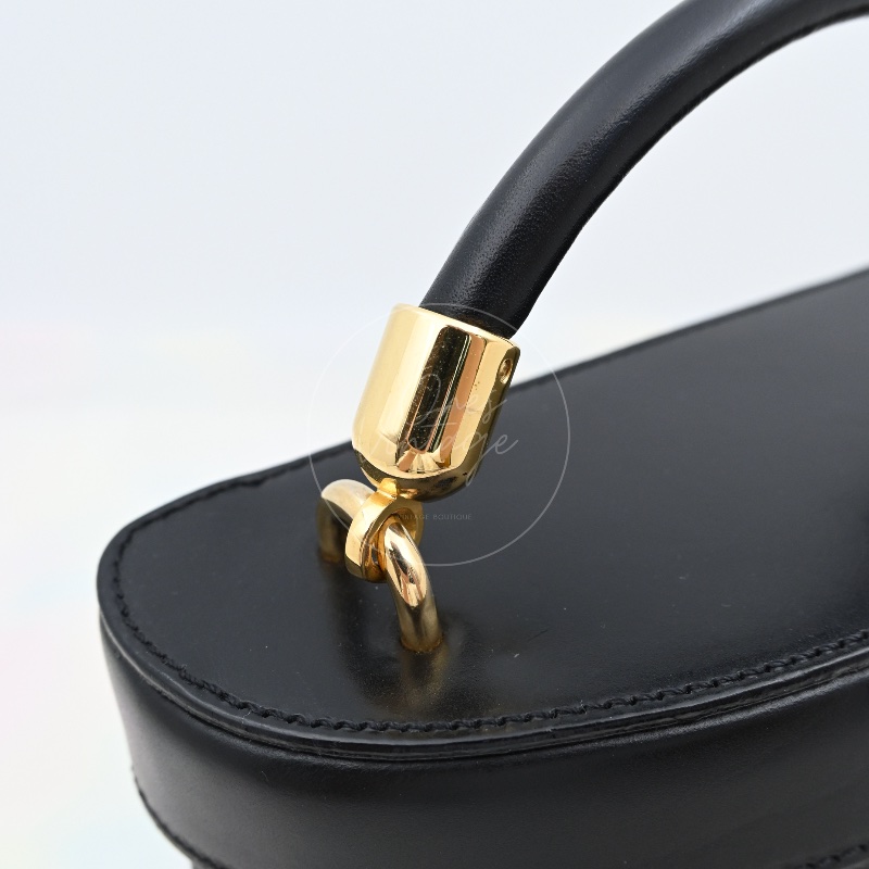 [Pre-owned] Celine Vintage Black Macadam Vanity Case-19