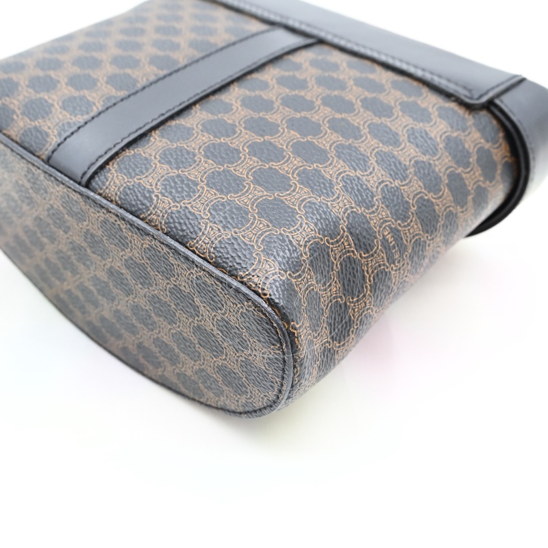 [Pre-owned] Celine Vintage Black Macadam Vanity Case-34