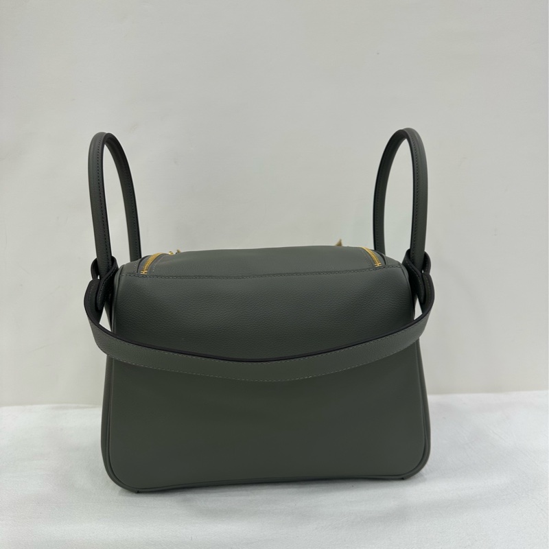 Hermes 愛馬仕 Lindy26 積雨雲灰金扣 EC皮 evercolor 皮 W 閒置有購證-2