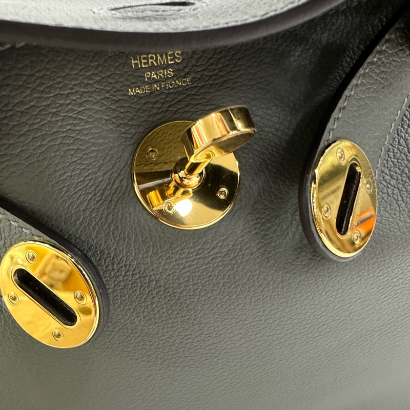 Hermes 愛馬仕 Lindy26 積雨雲灰金扣 EC皮 evercolor 皮 W 閒置有購證-8