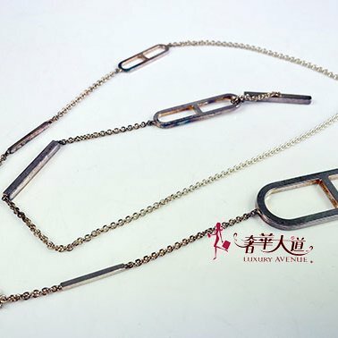 ＊奢華大道國際精品＊【H0439】HERMES 925純銀 EVER CHAIN D'ANCRE 豬鼻子長項鍊