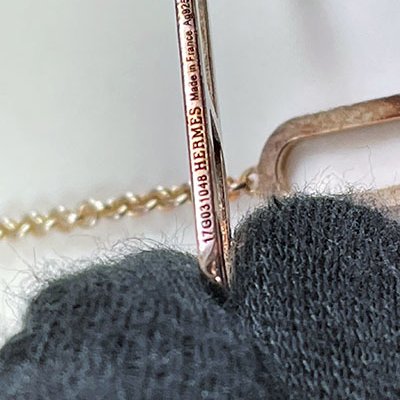 *奢華大道國際精品*【H0439】HERMES 925純銀 EVER CHAIN D'ANCRE 豬鼻子長項鍊-2