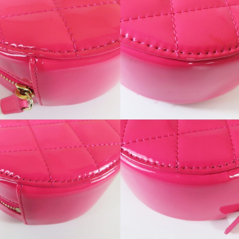 【巴黎站二手名牌專賣店】*現貨*CHANEL香奈兒真品*粉色菱格紋亮面漆皮銀雙C MINI圓餅包-4