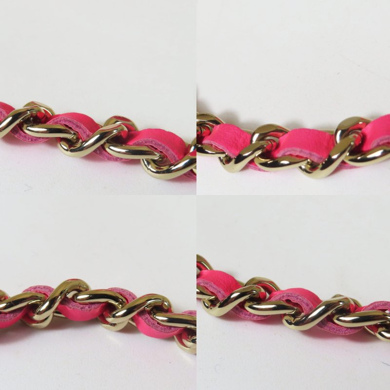 【巴黎站二手名牌專賣店】*現貨*CHANEL香奈兒真品*粉色菱格紋亮面漆皮銀雙C MINI圓餅包-7