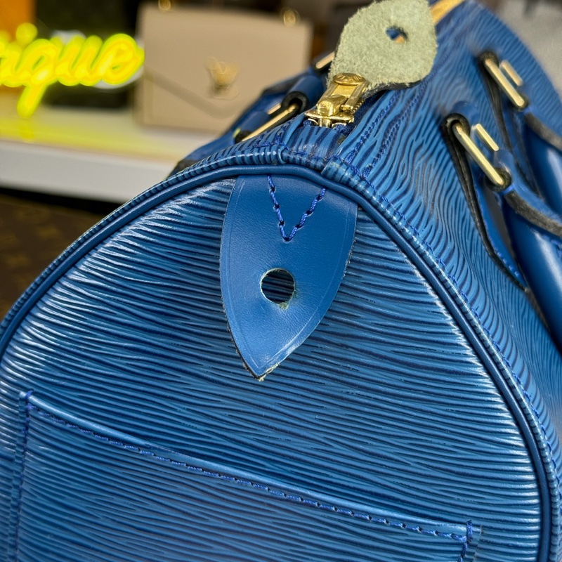 上架中🔑Louis Vuitton 藍色EPI水波紋Speedy手提包-7