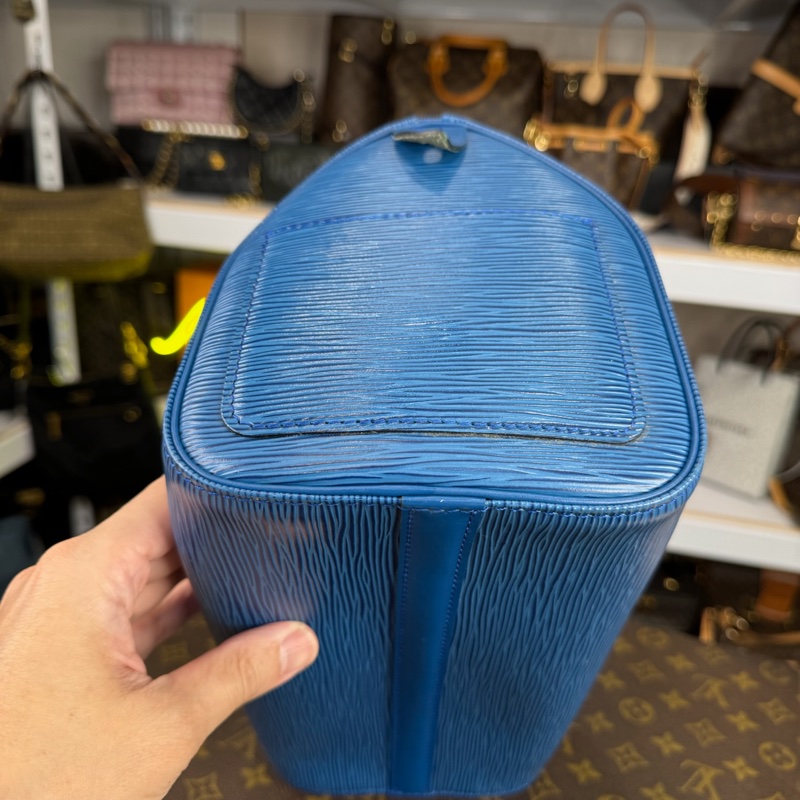 上架中🔑Louis Vuitton 藍色EPI水波紋Speedy手提包-8