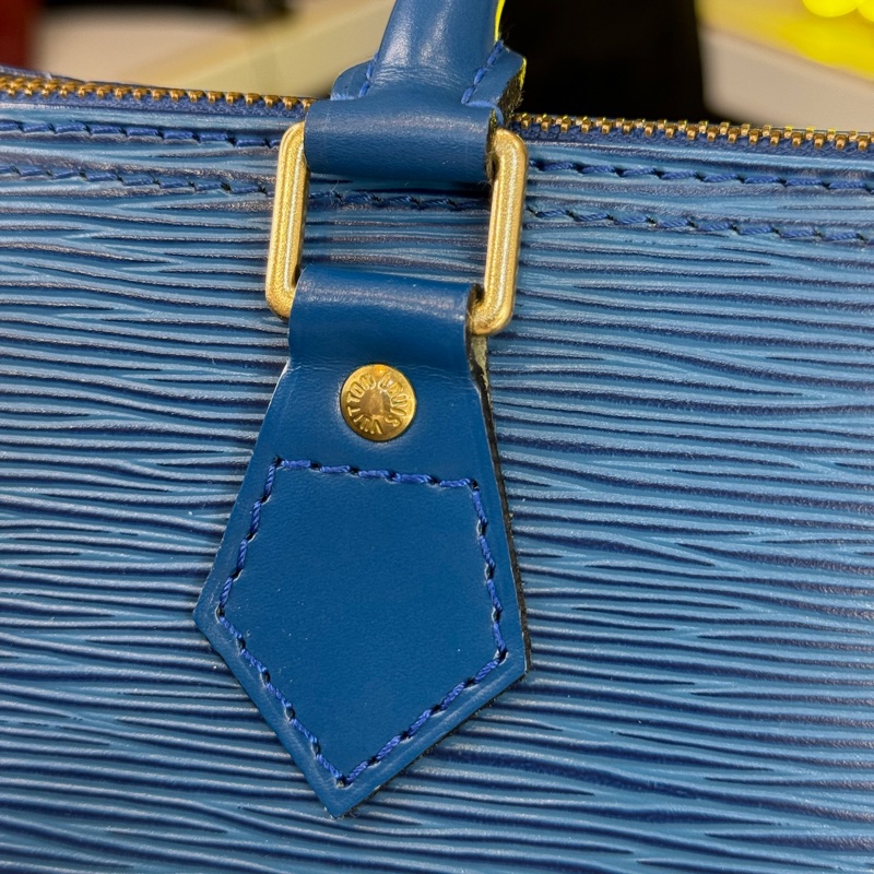 上架中🔑Louis Vuitton 藍色EPI水波紋Speedy手提包-11