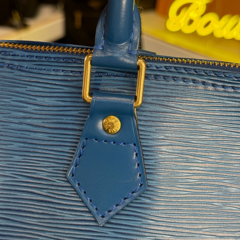 上架中🔑Louis Vuitton 藍色EPI水波紋Speedy手提包-15