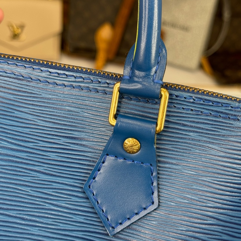 上架中🔑Louis Vuitton 藍色EPI水波紋Speedy手提包-16