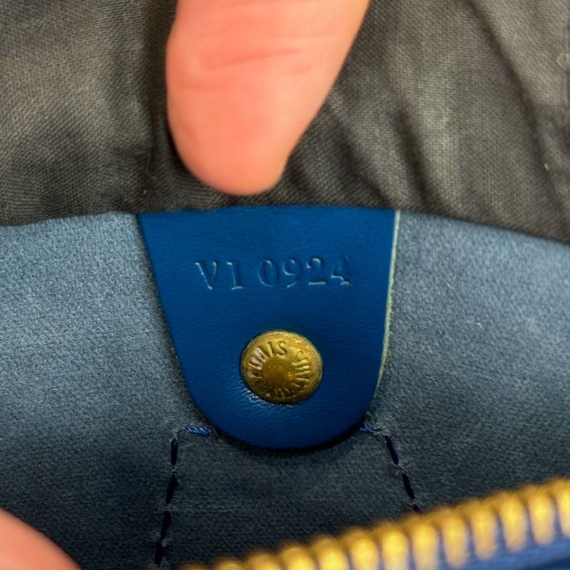 上架中🔑Louis Vuitton 藍色EPI水波紋Speedy手提包-21