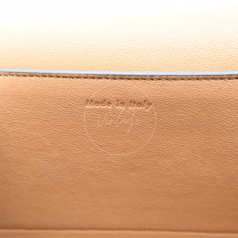 [Unused] Celine Medium Frame Bag Tan Optic White-13