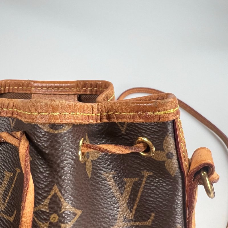 LV M41346 老花水桶抽繩包NANO-10