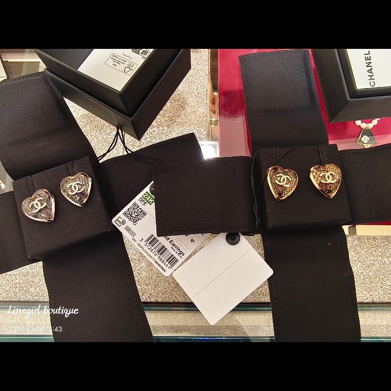 Chanel 24K 愛心耳環,金色下單區(優惠款式)-4