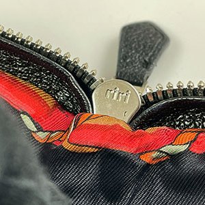 *奢華大道國際精品*【H0462】HERMES 黑色牛皮 SILKY POP絲巾托特包-9