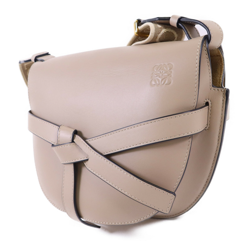 LOEWE 牛皮皮革Small Gate Bag金扣肩背袋-2