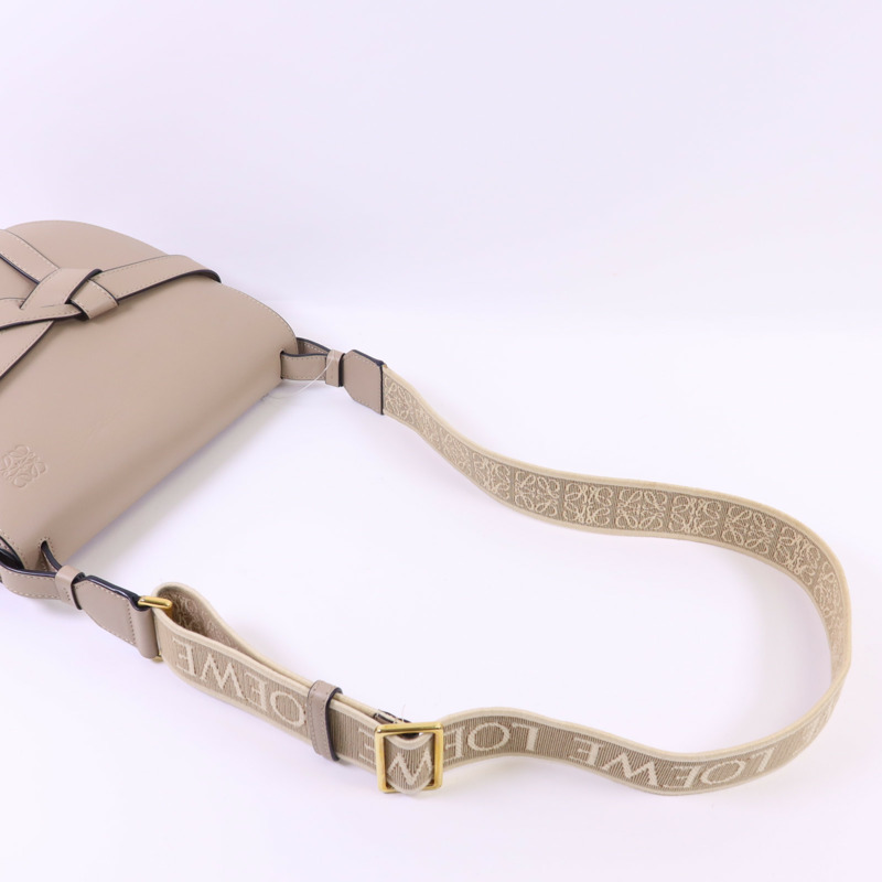 LOEWE 牛皮皮革Small Gate Bag金扣肩背袋-4