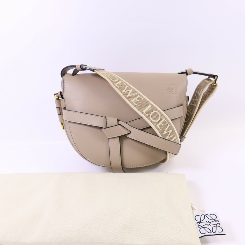LOEWE 牛皮皮革Small Gate Bag金扣肩背袋-16