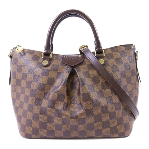 LOUIS VUITTON Damier Siena PM金扣手挽肩背兩用袋