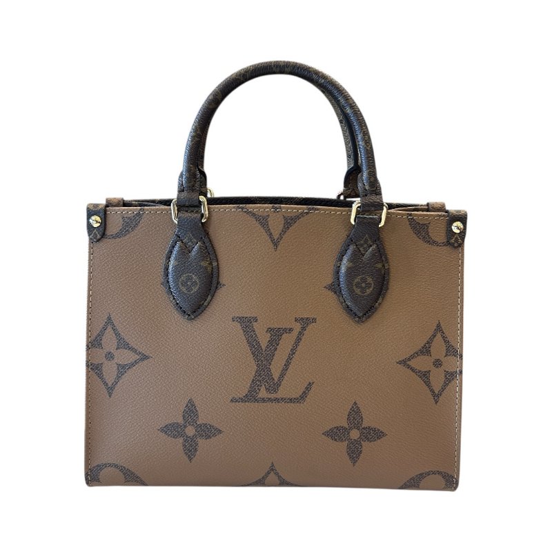 LV雙色大字紋小款ON THE GO兩用包-2