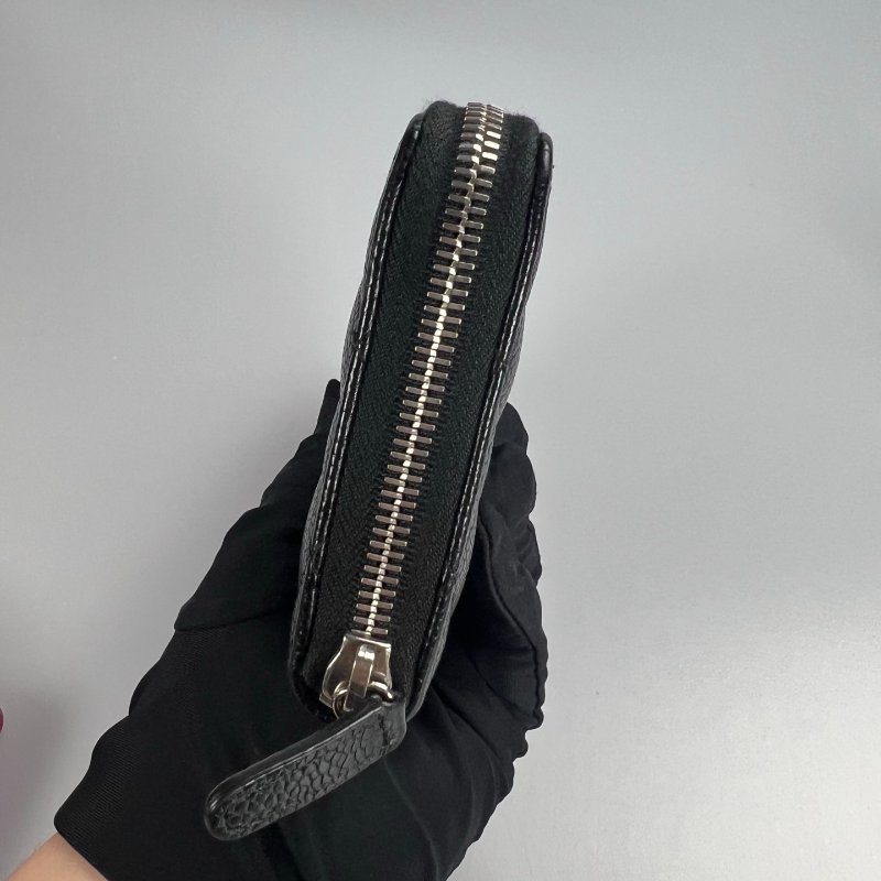 CHANEL 荔枝ㄇ拉長夾 黑銀 23開-2