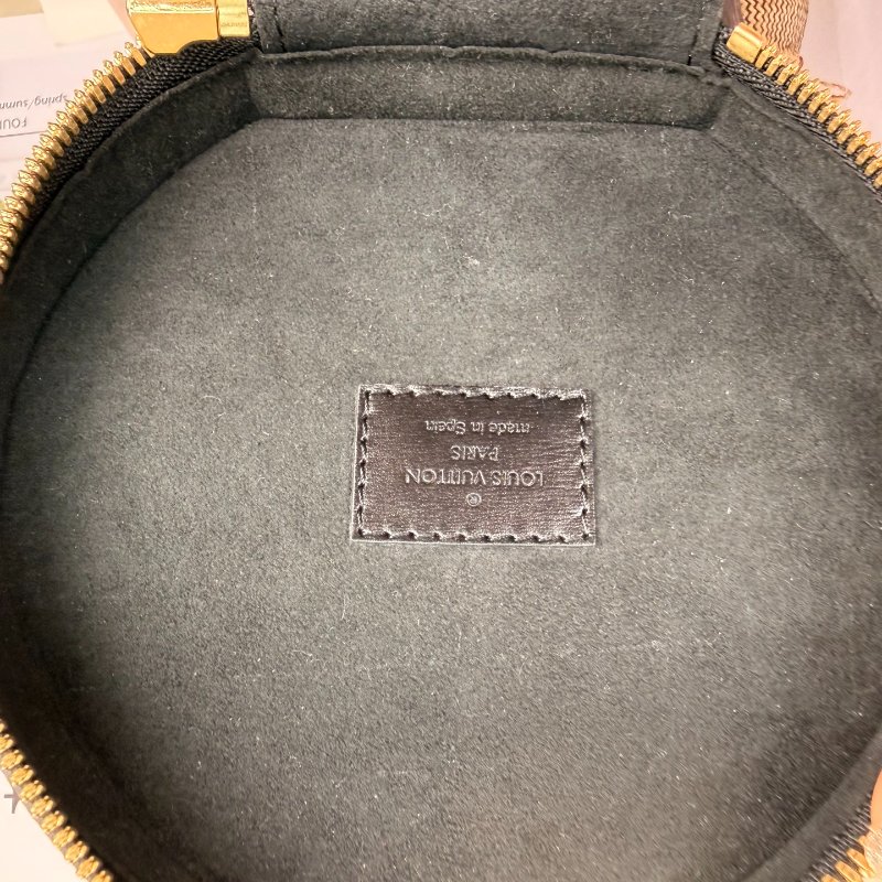 LV Cannes 焦糖色 老花 塗層帆布拼牛皮 小號 發財桶-5