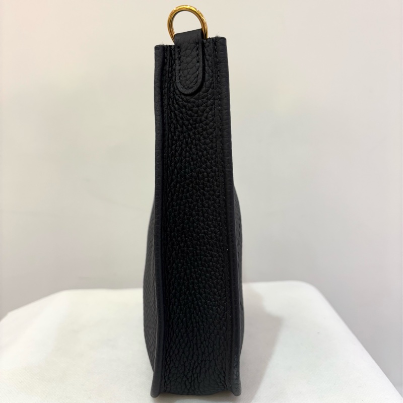 黑牛皮金釦MINI EVELYNE TC皮-3