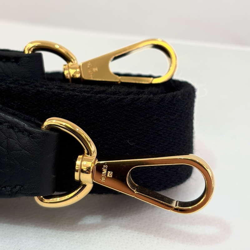 黑牛皮金釦MINI EVELYNE TC皮-10