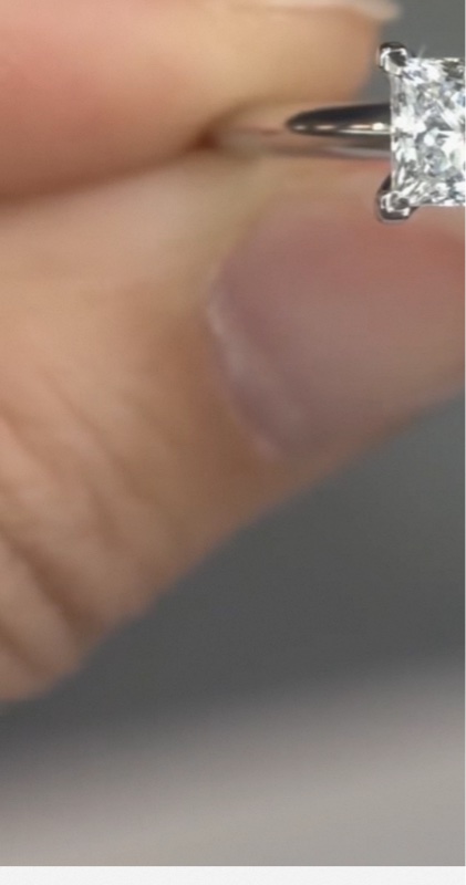 Tiffany 0.89克拉女士鑽戒, F色,VS1淨度,無螢光。-3