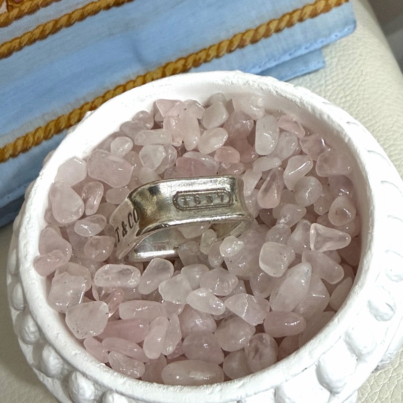 Tiffany & Co. 925純銀戒指 方戒 已停產-1