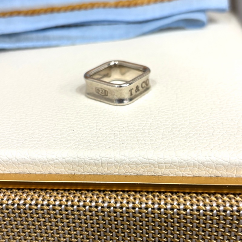 Tiffany & Co. 925純銀戒指 方戒 已停產-3