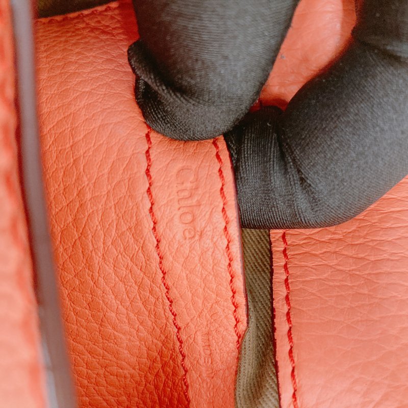 MS0482 Chloe 蔻依 半月 馬鞍 牛皮 小號 蜜桃色 珊瑚色 金扣 斜背包 Marcie Saddle Crossbody Bag Small Peach x GHW-16