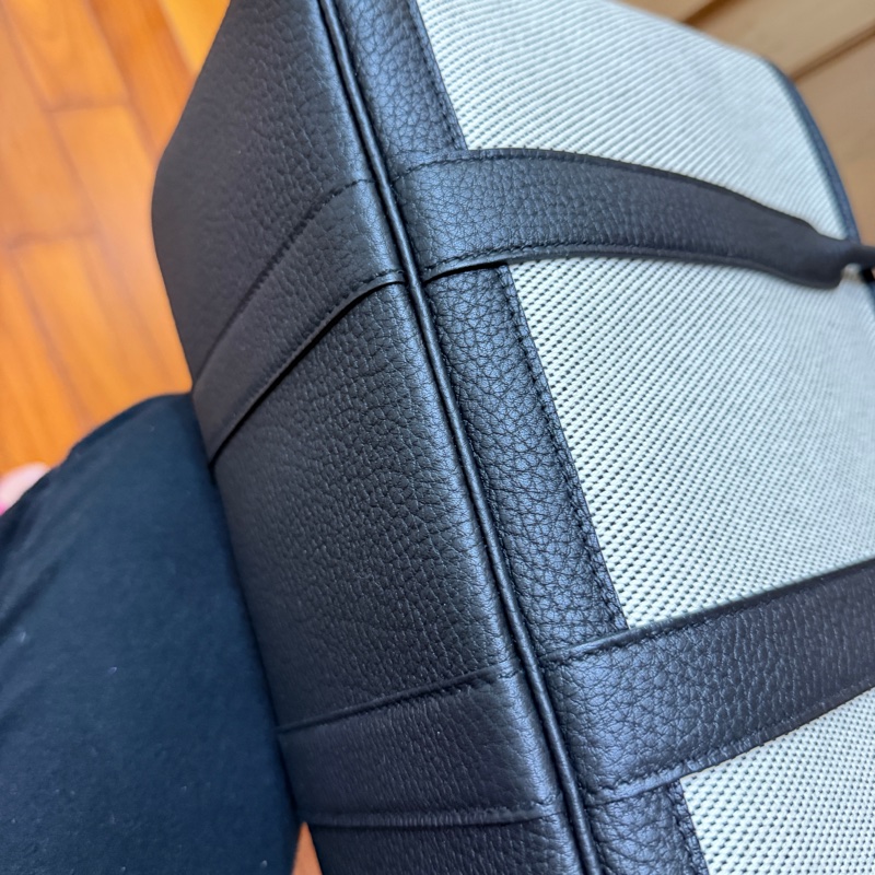 愛馬仕。花園30。黑白帆布-3