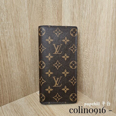 [經典款過年出清❣️] LV老花金釦對開長夾