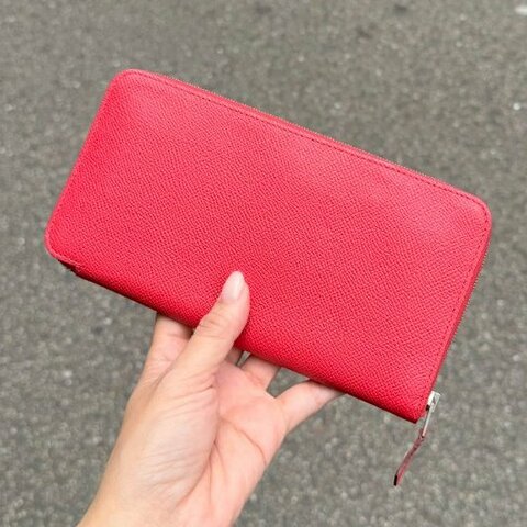 HERMES - 紅色Epsom Azap Long Classique長夾