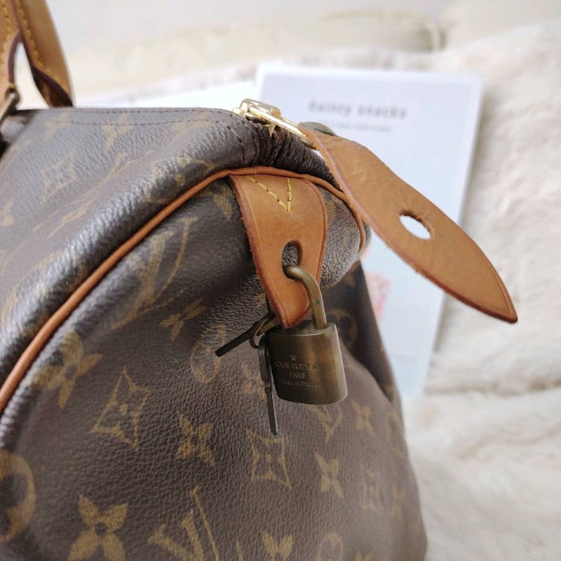 LV Speedy 40 中古老花旅行袋-4
