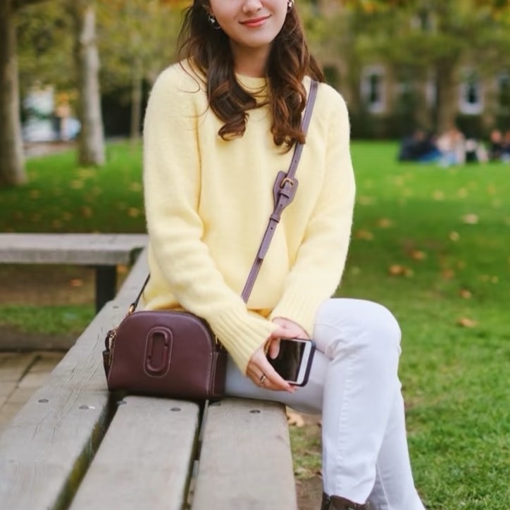 莉亞精品♡MJ 半月包 酒紅 二手-1