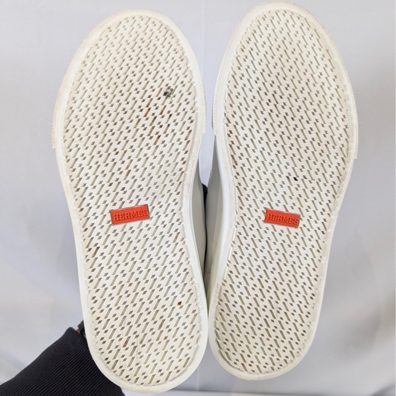 莉亞精品♡Hermes Kelly釦小白鞋 尺碼39 二手-8