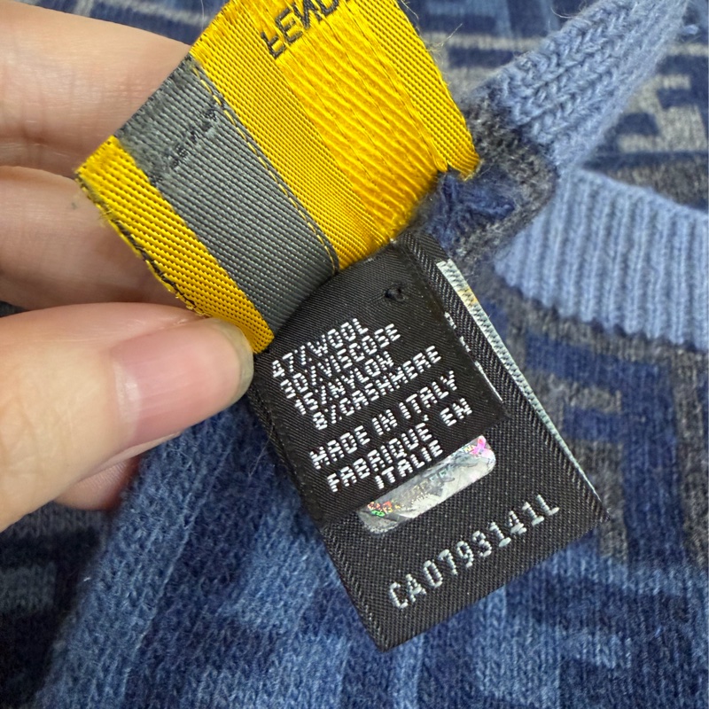 Fendi 芬迪 zucca 圍巾 頸巾 雙面 日本中古-4